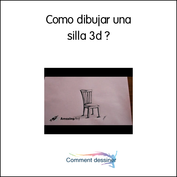 Como dibujar una silla 3d